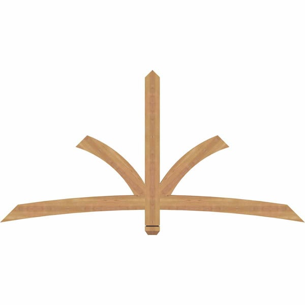 Ekena Millwork Davenport Timber Gable Bracket, Western Red Cedar, 72"W x 36"H x 1 1/2"D x 3 1/2"F, 12/12 Pitch GBW072X36X0204DAV00SWR - main